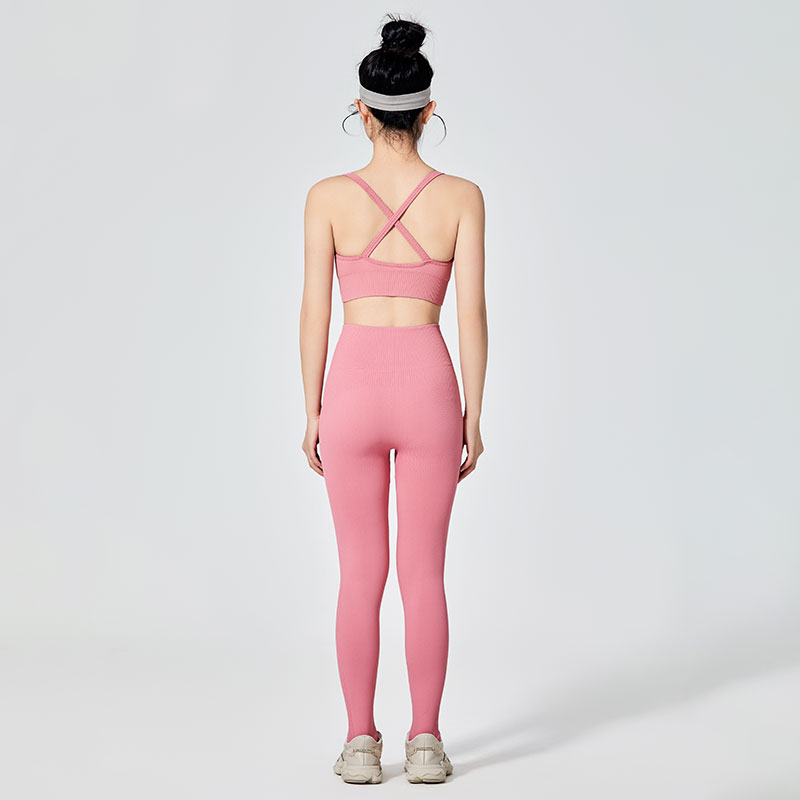 Leggings de sport colorés de type simple pour femmes 