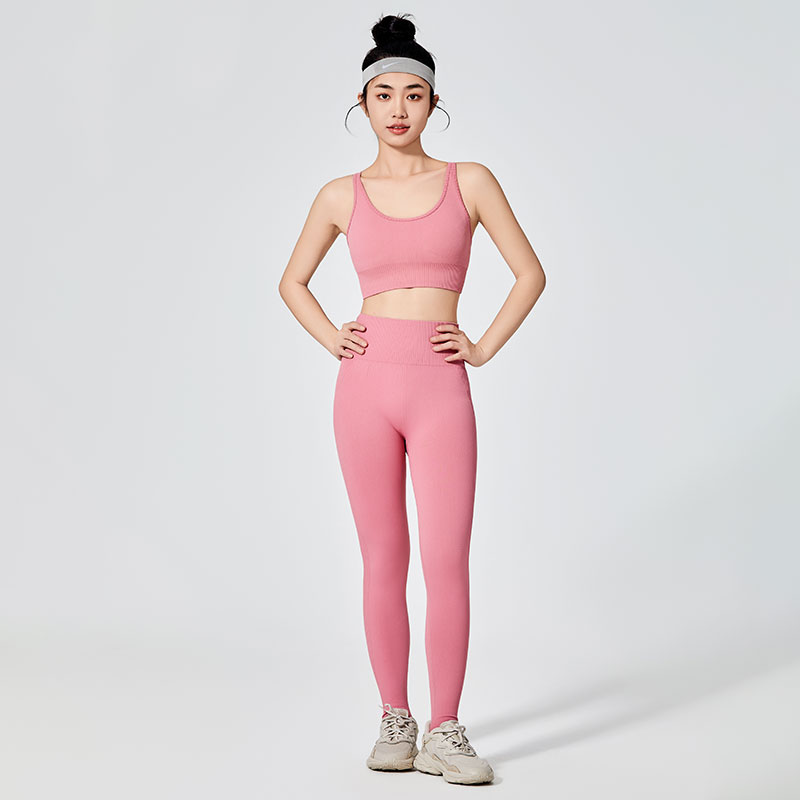 Leggings de sport colorés de type simple pour femmes 