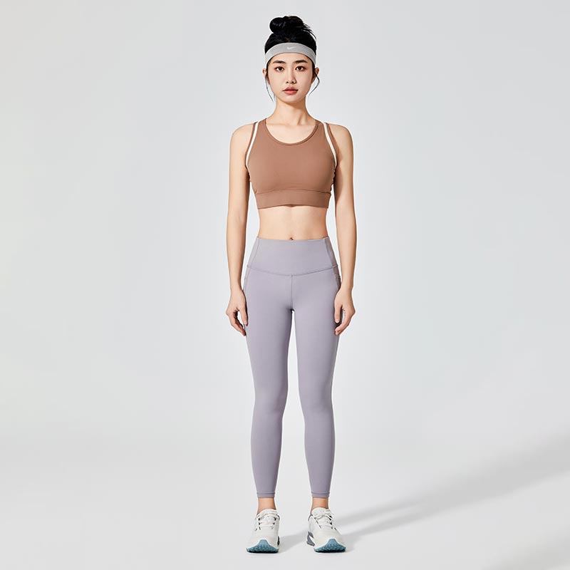 Soutien-gorge de sport marron Simple Line