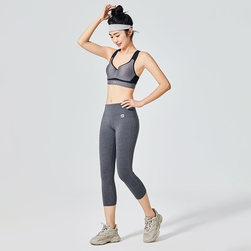 Leggings de sport gris chanvre pour femmes