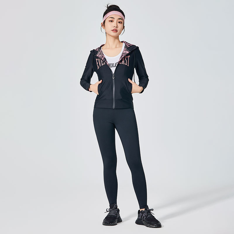 Leggings de sport classiques noirs purs pour femmes